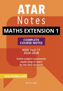 ATAR Notes: HSC Mathematics Extension 1 Year 11 (2024-2026)