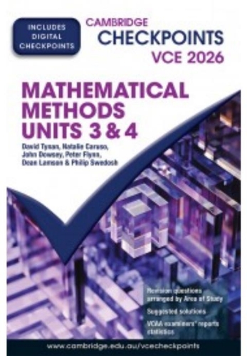 Checkpoints VCE Mathematical Methods 3&4 2026