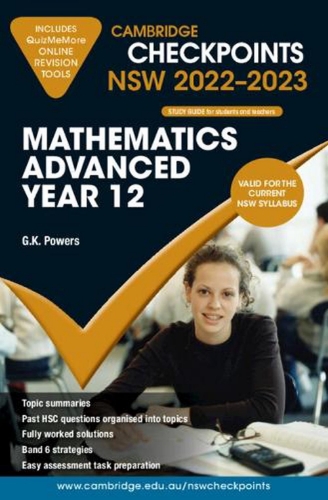 Checkpoints NSW Mathematics Advanced Yr 12 (2022-2026)